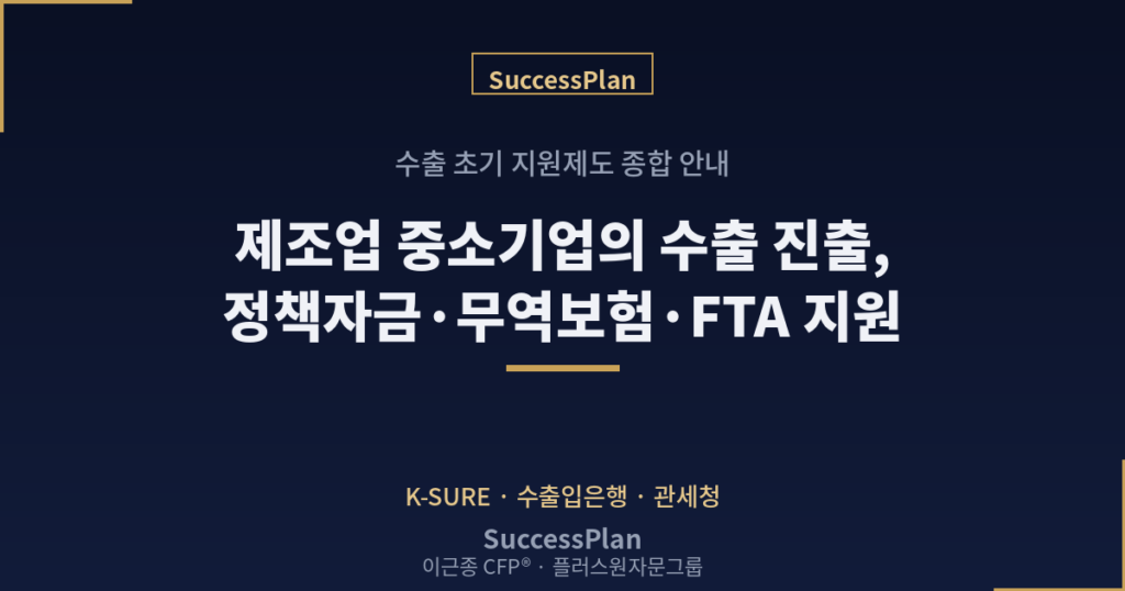 제조중소기업의 수출지원 정책
